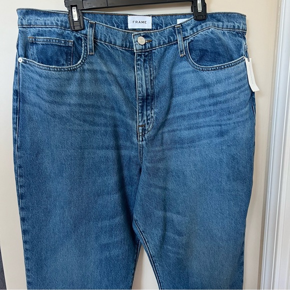 NWT Frame Le Jane Crop Raw Fray Hem Straight Jeans - Picture 6 of 15